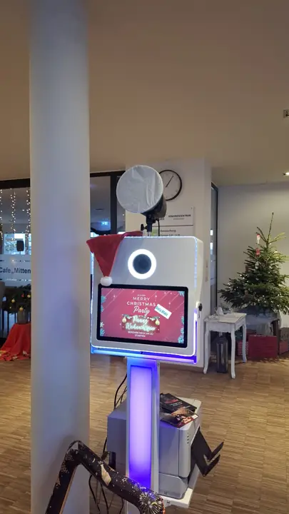 Fotobox mit Studioblitz und LED-Beleuchtung